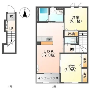 ユニヴァリィ・ハイ【2階】の間取り