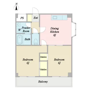 サンライズミズエ【2階】の間取り