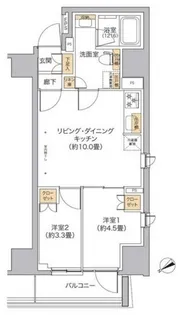リビオメゾン新宿west【8階】の間取り