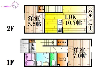 ディアコート亀山南Cの間取り