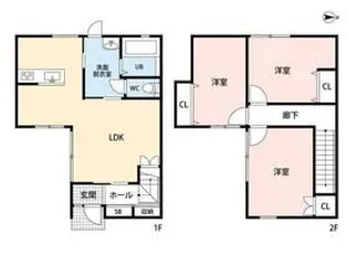 静岡県浜松市中央区三島町【一戸建】の間取り