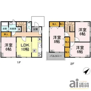 東京都東久留米市滝山7【一戸建】の間取り