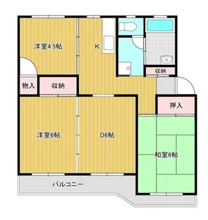 山王ハイツ【3階】の間取り