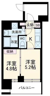 プレイ新丸子【11階】の間取り