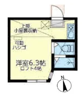 ユナイト白楽アンシャンテ【1階】の間取り