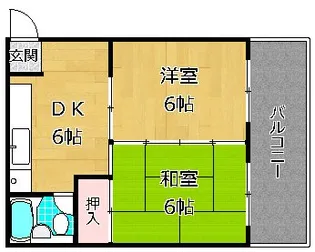 香里ロイヤルプラザ【6階】の間取り