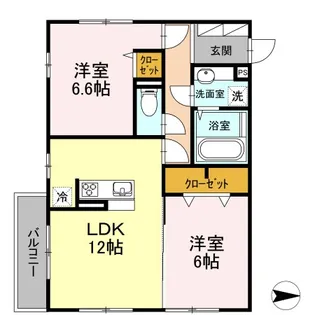 サンライズ【2階】の間取り