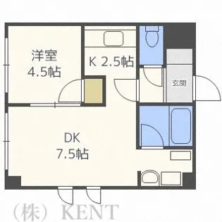 ビュークレスト山の手【4階】の間取り