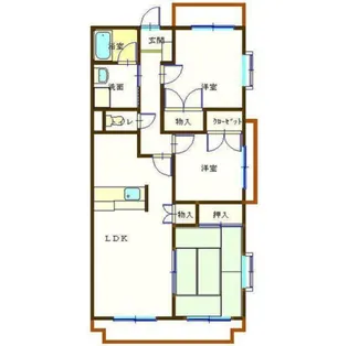 サンライズ横井【2階】の間取り