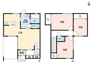 静岡県浜松市中央区三島町【一戸建】の間取り