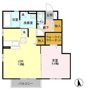 クローバーヒル城南 A【1階】の間取り