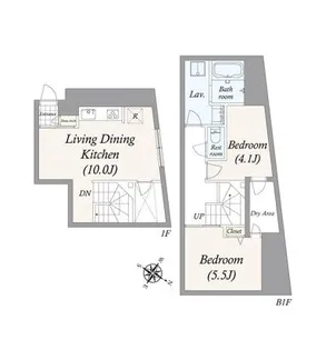 東京都世田谷区上野毛1【マンション】の間取り