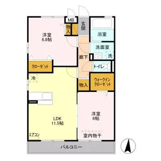リーベン【3階】の間取り