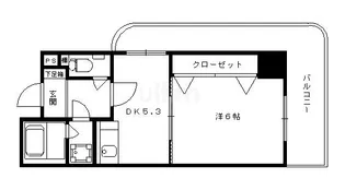 ライオンズマンション五条大宮【2階】の間取り