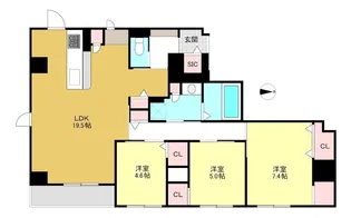 Esquina【4階】の間取り