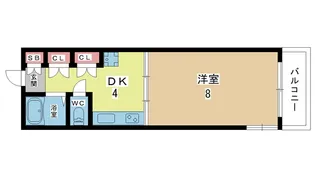大阪府豊中市本町9【マンション】の間取り