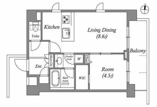エミリブ下落合【6階】の間取り