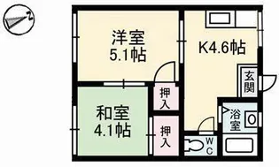 スカイハイツ【1階】の間取り