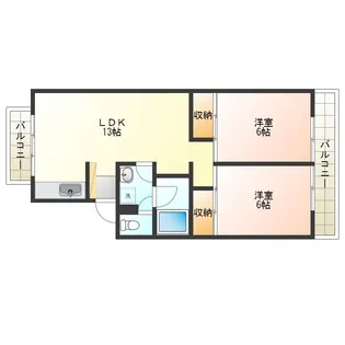 徳島県徳島市新蔵町1【マンション】の間取り