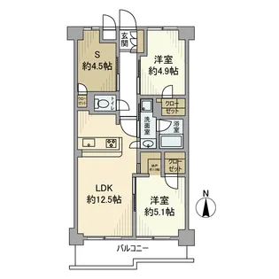 ステーションハイツ高砂【11階】の間取り