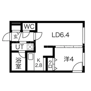 1LDKの間取り画像