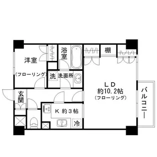 パークサイド六本木【5階】の間取り
