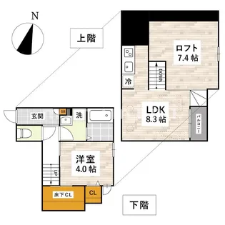 熊本県熊本市東区石原1【アパート】の間取り