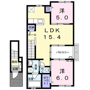 ジェルメ南葛西III【2階】の間取り