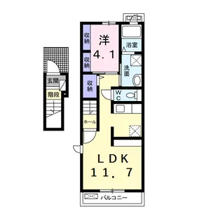 プラシード美南【2階】の間取り