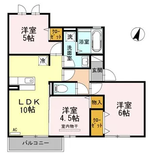広島県福山市千田町3【アパート】の間取り
