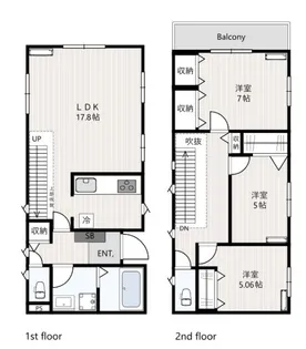 神奈川県川崎市高津区上作延1【一戸建】の間取り