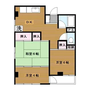 三殿台マンション【2階】の間取り