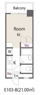 フジマンション末広(E-103)【2階】の間取り