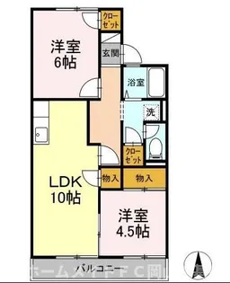 岡山県岡山市中区雄町【アパート】の間取り