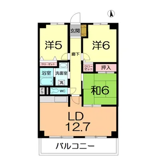 アージュ大宮【5階】の間取り