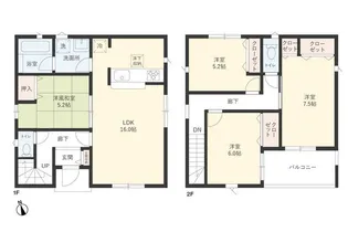 千葉県千葉市中央区川戸町【一戸建】の間取り