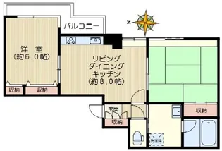 白山麻の実ハイツ【3階】の間取り