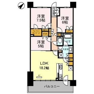 プレミスト西金沢ステーションフロント【8階】の間取り