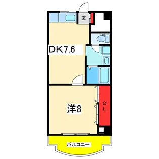 ロイヤル上大川前【2階】の間取り