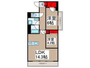 仮)アーバントレジャーケヤキ【2階】の間取り