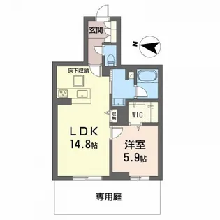 BEREOさくら坂【1階】の間取り