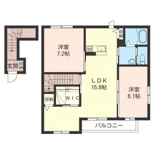 ブランドール 四番館【2階】の間取り