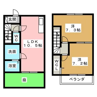 愛知県北名古屋市宇福寺天神【一戸建】の間取り