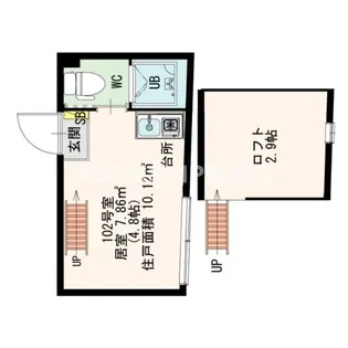 東京都新宿区新宿7【アパート】の間取り