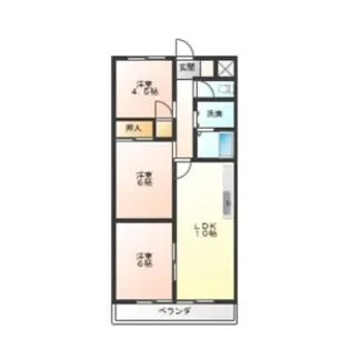 ハイツ富田III【4階】の間取り