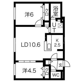 ブランシャールAS麻生【4階】の間取り
