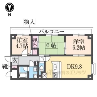 メゾンドール荒牧【3階】の間取り