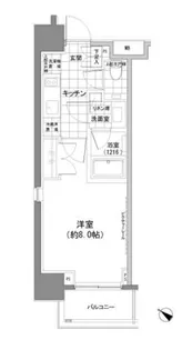 パークハビオ人形町【9階】の間取り