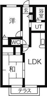 第2グリーンコーポ守山【1階】の間取り
