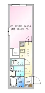 ソレジアート十条【2階】の間取り